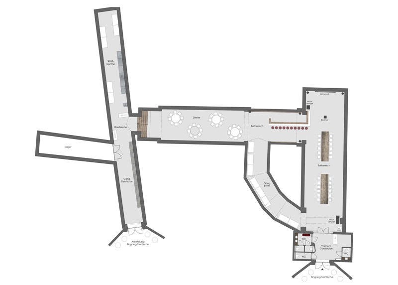 Großer Barbereich im großen Gewölbe